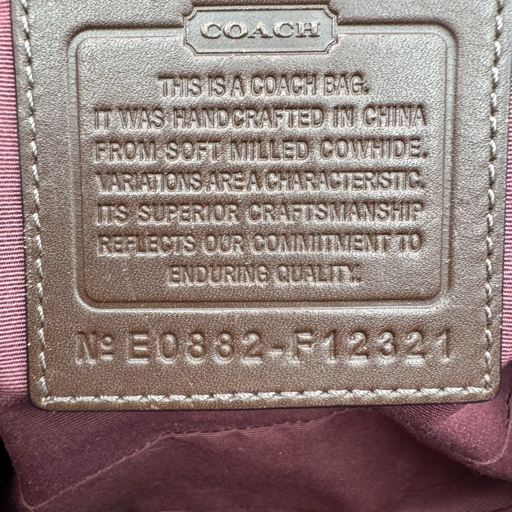 Auth Coach Y2K East West Pebbled Leather Soho Crossbody Handbag Brown F12321 - Picture 16 of 16
